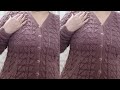 Full cardigan knitting designpattern tutorial 31 for cardigan sweater jacket frock in hindi