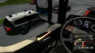 Euro Truck Simulator 2 with new Tobii headtracking support - driving in Copenhagen, Denmark