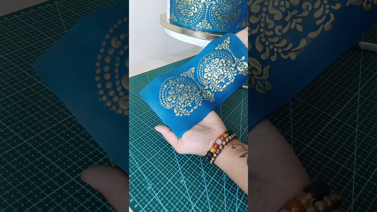 Easy stenciling on fondant