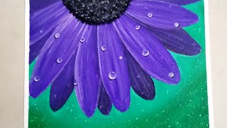 #stayhome / Purple Flower Painting step by step/ Easy acrylic Painting/ Purple color Painting