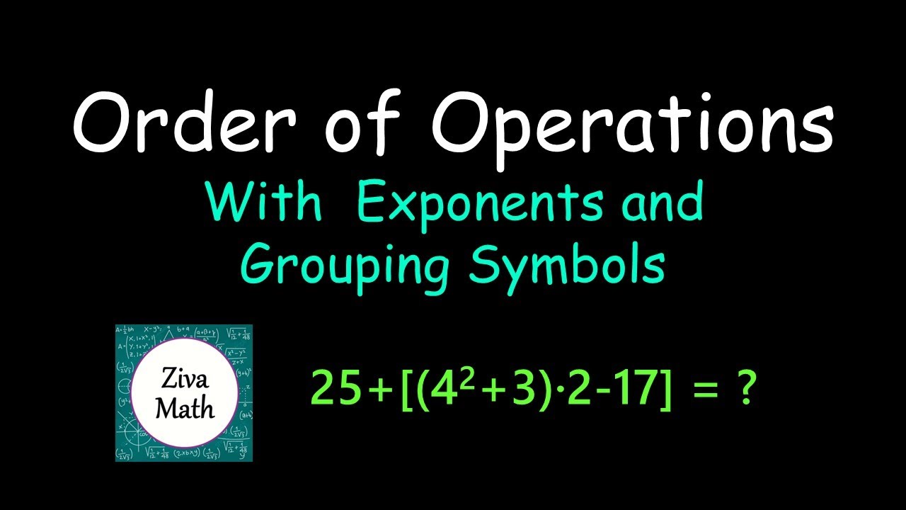 Order of Operations | PEMDAS | Exponents and Parentheses - YouTube