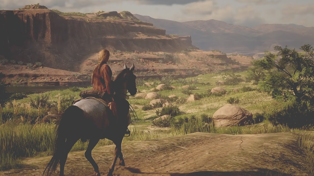 SCENIC HORSE RIDE in Red Dead Redemption 2 - YouTube
