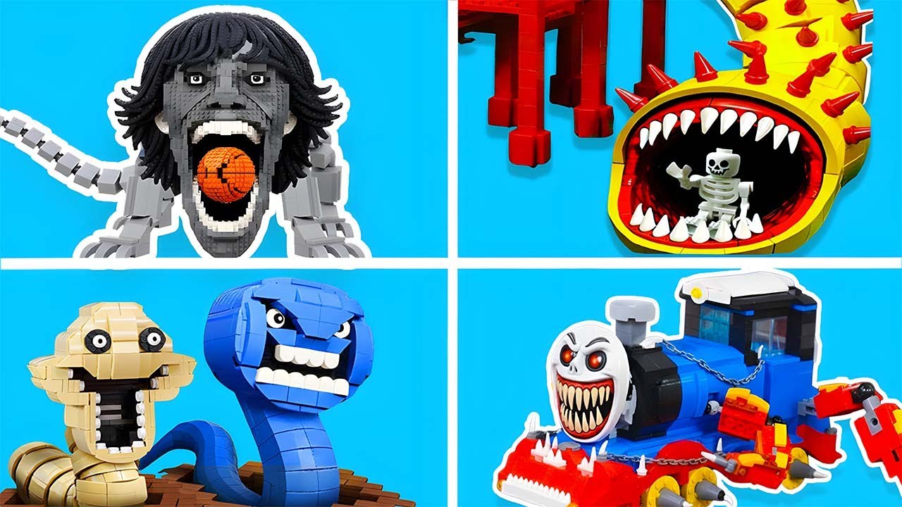 I Recreated ALL LEGO Horror Monsters - ROBLOX Hungry Snake, Kid 67, Thomas Train & Slide Eater