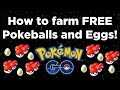 PGO: How to get FREE Pokeballs, Eggs, Revives and Potions - Pokestop Farming Guide [Pokemon Go]