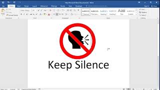 Create Keep Silence Symbol In Word