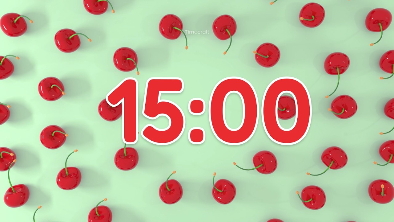 15 Minute Study Timer with Relaxing Music 🍒 Cherry Aesthetic Focus Session | Timecraft