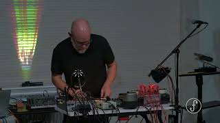 June 2025 Frequency Fridays: Michael Hancock
On the evening of Friday, June 6th, we proudly presented experimental electronic musician Allan Pichardo’s solo project My Love Mhz (PDX), experimental electronic musician Hal McGee (FL), Chris Phinney and Jeff Chenault’s noise project Skull Vacuum (CMH/MEM), and noise musician/circuit bender/artist Michael Hancock (CVG).
Supporters of our 2024-2025 season include the Greater Columbus Arts Council, the Ohio Arts Council, the National Endowment for the Arts, and the Columbus Foundation.
About the artist: Michael Hancock has been active in the Cincinnati art and music community since moving there in 1981 to attend the Cincinnati Art Academy. He has played experimental improv with a number of bands (Heart of Palm, Mystery Mary), duos (French Crips, Silver Cord), in addition to performing solo. He has always made art and music, and eventually found a way to combine the two to make circuit bent assemblages. Chance and kismet has always been a guiding force in his work, leaning heavily on intuition. June 2025 Frequency Fridays: Michael Hancock