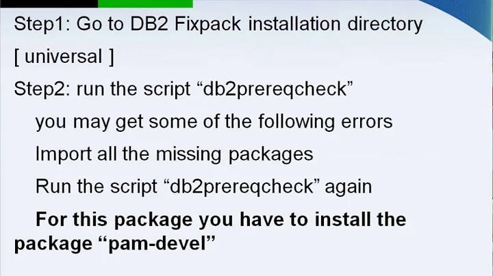 db2 fixpack installation on linux
