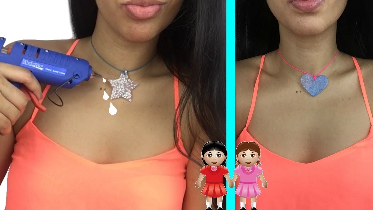 Truco Con Silicona Caliente | Chokers/Collares de la Amistad 👭 manualidades raudales