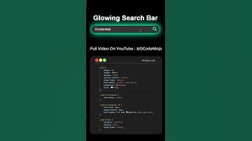 How to Create a Glowing Search Bar in HTML| DCodeNinja #coding  #programming #css #html  #shorts