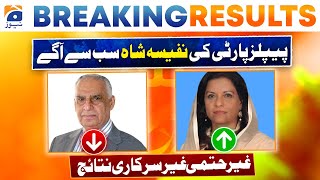 Election 2024: NA-202 Khairpur 1 | Nafisa Shah Leading | First Inconclusive Unofficial Result