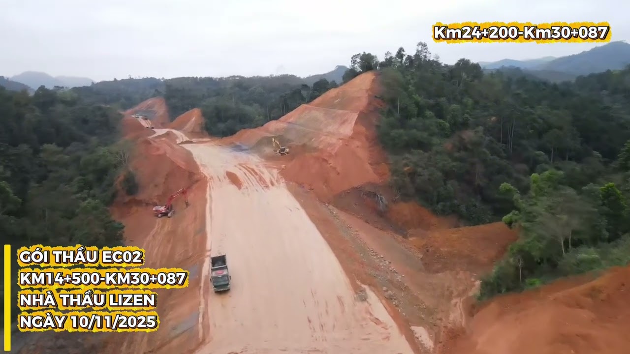 Gói thầu EC02, nhà thầu LIZEN, cao tốc Hữu Nghị - Chi Lăng ( ngày 10/11/2025)
