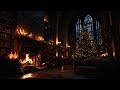 Cozy Christmas Winter Night – Crackling Fireplace, Snowy Winds &amp; Deep Relaxing Sleep Sounds