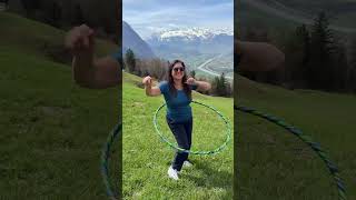 Hula hooping in Triesenberg, Liechtenstein 🇱🇮