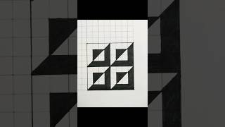 easy 3d illusion drawing | op art | optical illusion art | 3d drawing | how to draw #shorts #3d #op