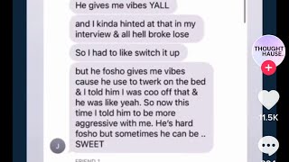 Love is blind jackelina talking about Marshall in text messages and why they broke up #loveisblind