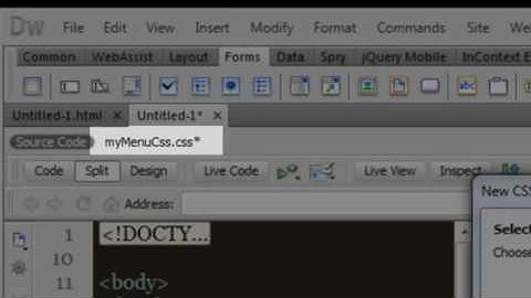 Pure CSS Drop down menu by using Dreamweaver , Part  1   YouTube