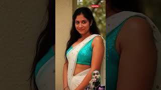 How To Style Like Yazhini Beautiful Off-White Saree With Sleeveless Turquoise Blouse