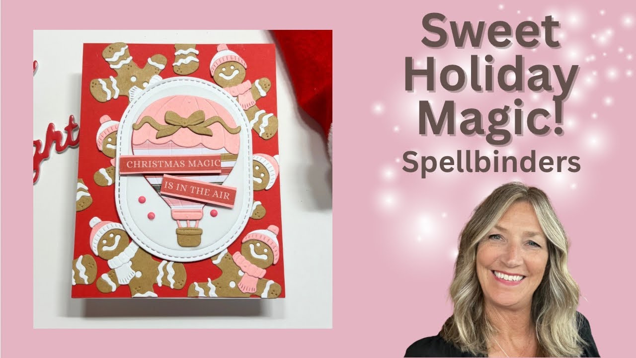 Сладкая праздничная открытка с доставкой имбирных пряников Spellbinders | Идея рождественской отк...