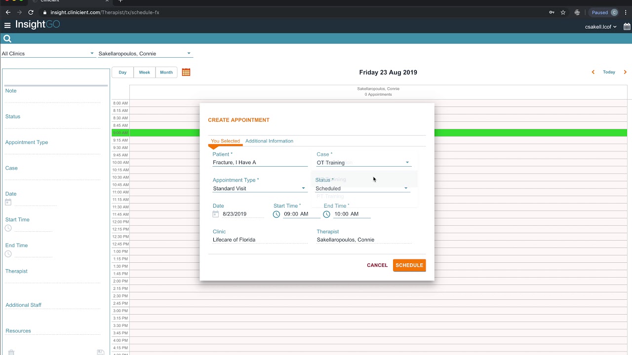 InsightGo: Schedule An Appointment