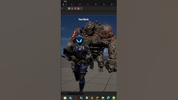 Monster with portal to throw rocks. Third Person shooter in Unreal Engine 5