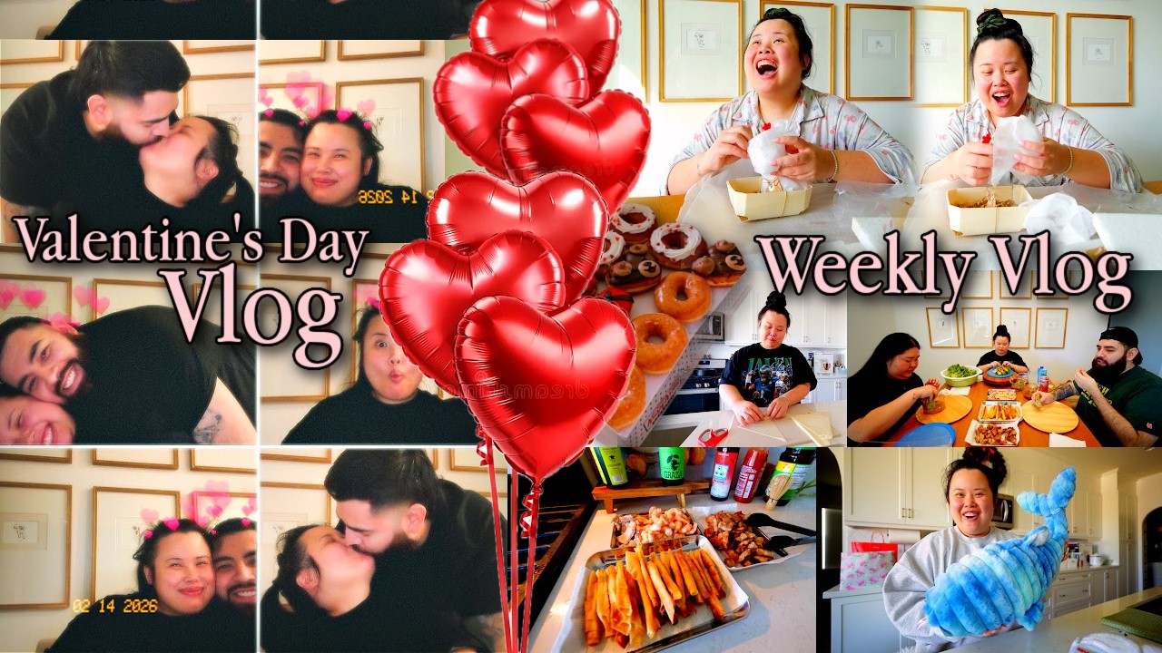 VLOG: opening gifts for valentine's day, cooking + eating at home, realistic week at home, slow life