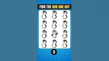 Can you SPOT the ODD PENGUIN?🐧  | Spot the Difference | Emoji Quiz⌛