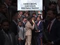 US Vice President JD Vance Drops Ohio State's College Football Trophy At White House | N18G
