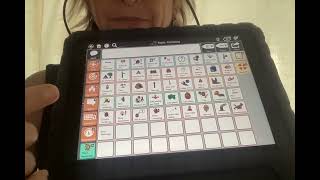 Modelling AAC app (TD Snap) on the iPad  with Tilly. You can do it. Step Boldly!