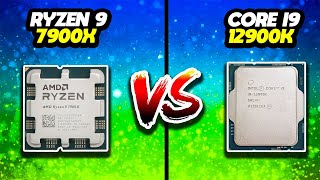 Intel i9 12900k vs AMD Ryzen 9 7900x 🖥️ In-Depth CPU Comparison (2024)