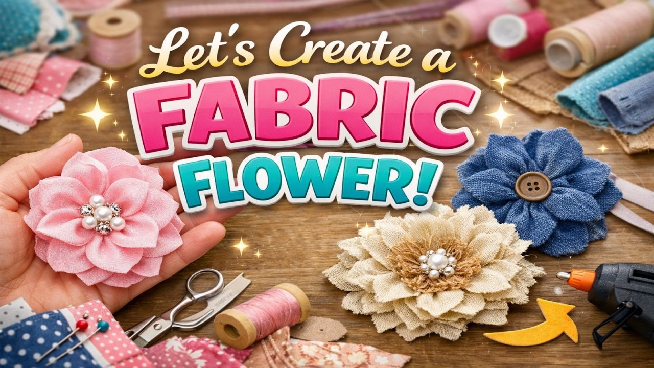 Кто любит цветы? Давайте создадим цветок из ткани! @CraftroomStories