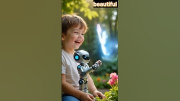 ai video generate must watch baby playing with robot