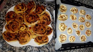 فطائر رولي / شنيك مالح بمكونات بسيطة بحشوة البيتزا  Rolly Pies