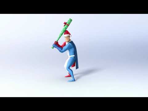Christmas Baseball mit dem Odol-med3 Superhelden