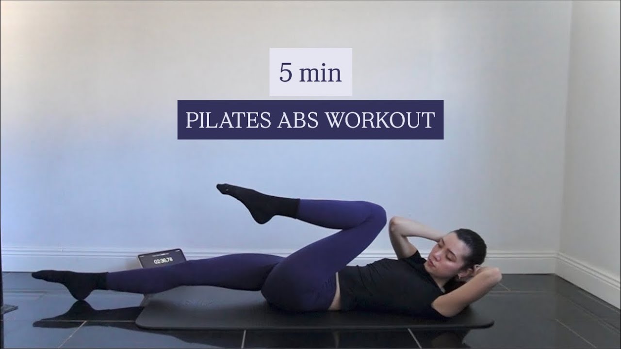 5 MIN pilates abs workout | toned abs & waist | no equipment - YouTube