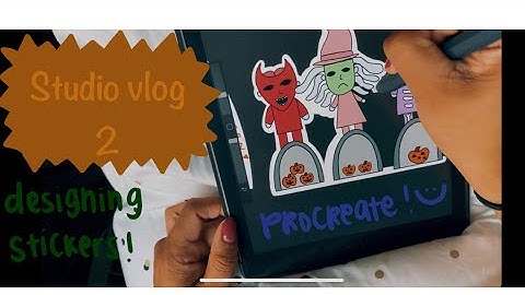 studio vlog ep 02 🌞 designing stickers, procreate and silhouette