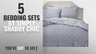 Top 10 Simply Shabby Chic Bedding Sets [2018]: Simply Shabby Chic Batik Indigo Blue Floral Duvet