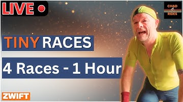 I Survived 4 Zwift Tiny Races in 60 Minutes (LIVE VO2 Max Torture)