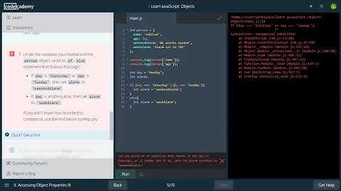 9 - Objects - Javascript - Codecademy