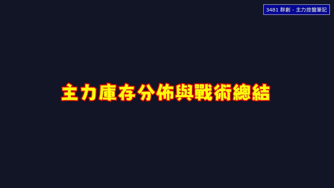 3481 群創 主力控盤筆記 | SMC 籌碼大解密