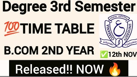 "📢 OU Degree 3rd Semester Time Table 2025 Released! | All UG Courses |🔥 Big Update for Students 🚨"