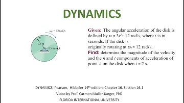 DYNAMICS, Example 16.1.2 Angular Velocity and Acceleration
