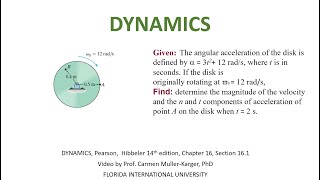Celebrity DYNAMICS, Example 16.1.2 Angular Velocity and Acceleration Wealth