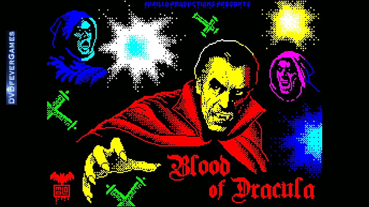 FーBLOOD BLOOD OF DRACULA - 48K ZX Spectrum 2025 game! - DVDfeverGames