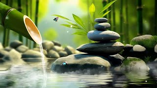 Soft Piano Music for Relaxation and Meditation - Bamboo Water Fountain, Stress Relief, Deep Sleep