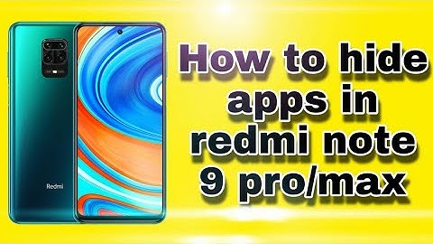 How to hide apps in redmi note 9 pro/max || Redmi note 9 pro /max hidden features