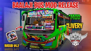 New Baalaji Bus Mod Tamil | Bus Simulator Indonesia | Baalaji Bus Mod In Bussid #baalaji #bus #mod screenshot 4