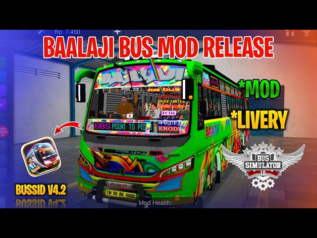 New Baalaji Bus Mod Tamil | Bus Simulator Indonesia | Baalaji Bus Mod In Bussid #baalaji #bus #mod class=