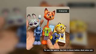 New Zootopia Internet Celebrity Retractable Toothbrush Nick Judy Deformed Soft Bristled Toothbrush F screenshot 5