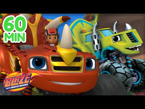 Blaze & Zeg Dinosaur Action-Packed Rescues! 🦖 30 Minute Compilation | Blaze and the Monster Machines